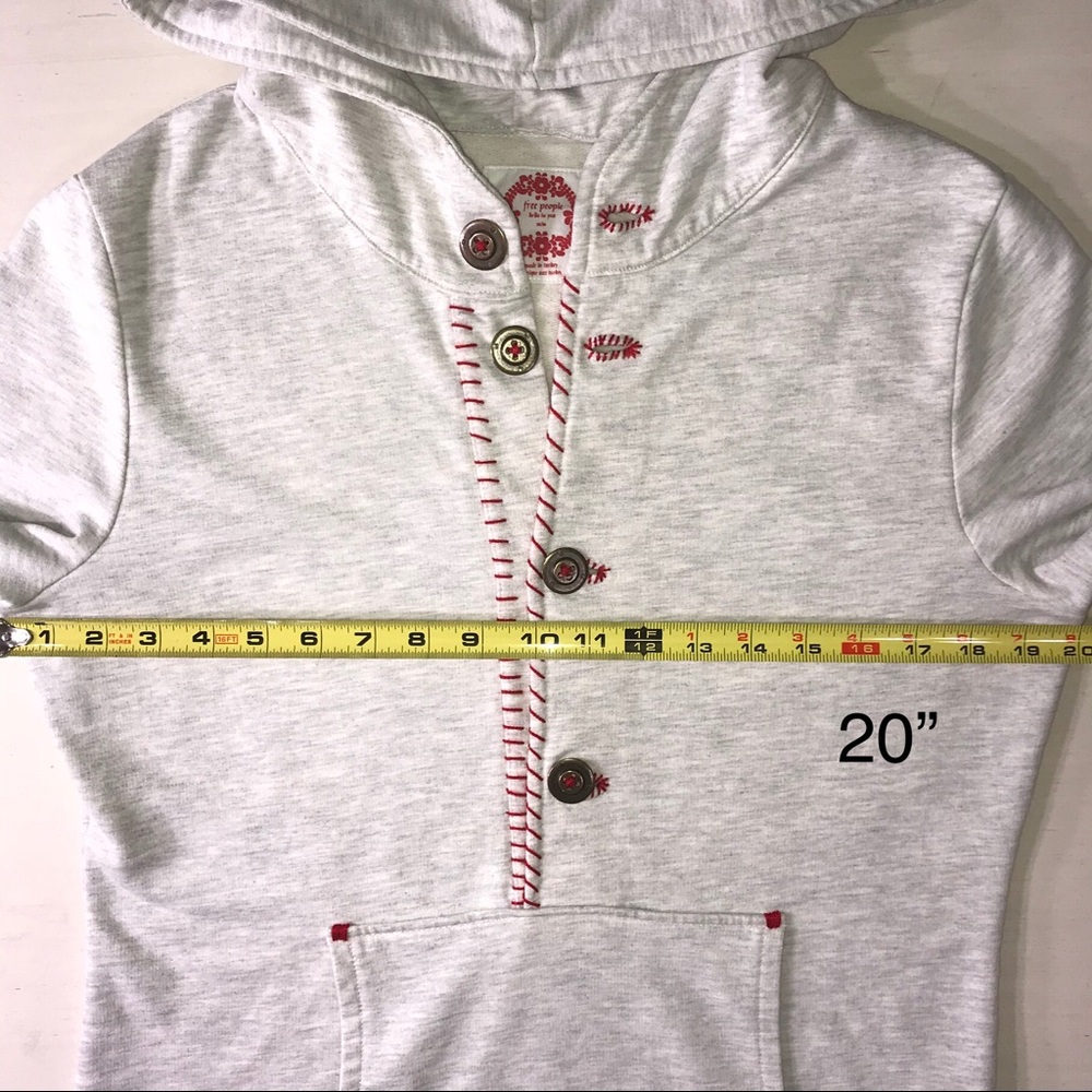 SOLD-Free People Cross Stitched Hoodie Pullover - Picture 7 of 8
